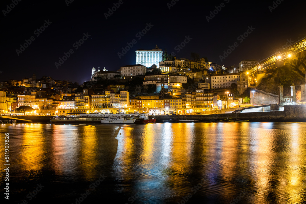 Night view of Oporto, Portugal