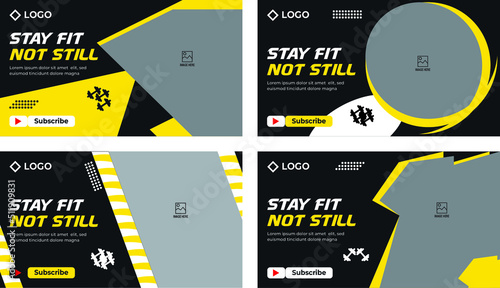 Gym YouTube Thumbnail or Banner Template