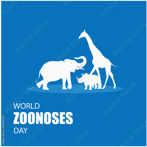 Vector World Zoonoses Day. with a simple and elegant design