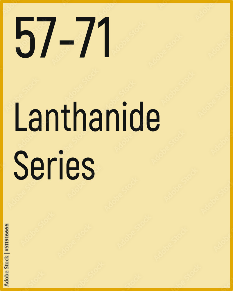 Periodic Table Of The Elements Lanthanide Series Icon Vector Image