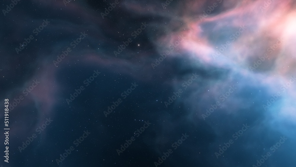 Space of night sky with cloud and stars 