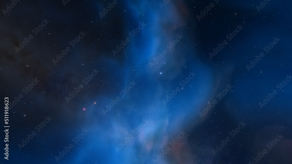Naklejka premium Universe filled with stars, nebula and galaxy 
