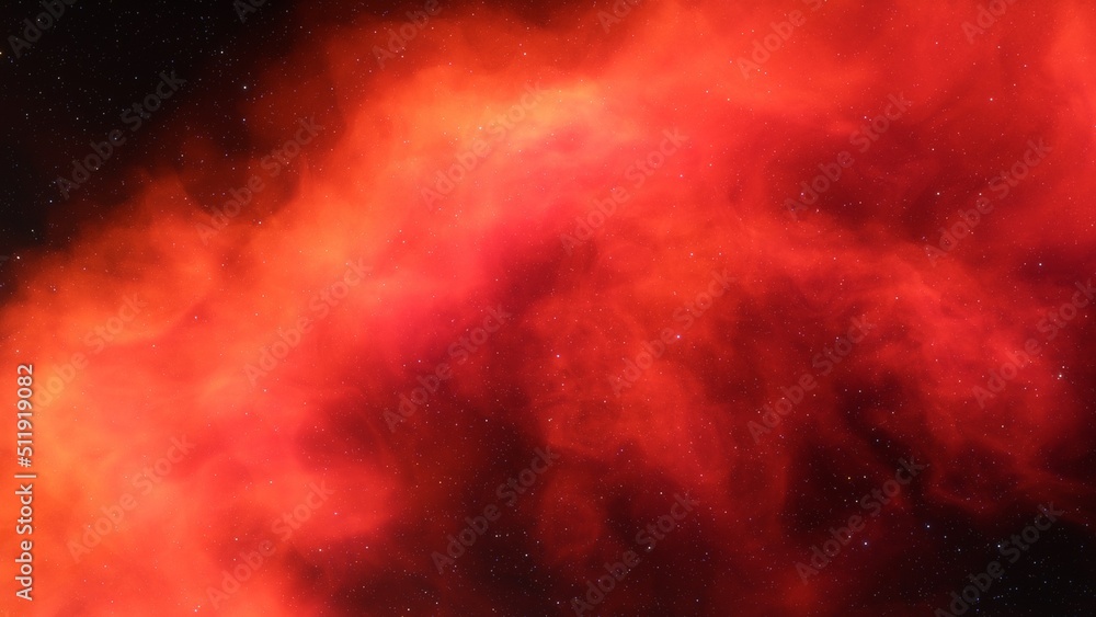 Fototapeta premium Cosmic background with a blue purple nebula and stars 