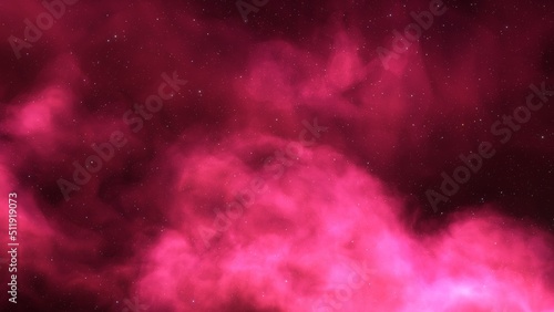 Cosmic background with a blue purple nebula and stars 