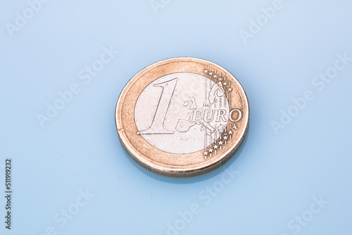 One euro coin, money, business