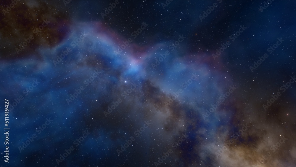 Fototapeta premium Night sky - Universe filled with stars, nebula and galaxy 