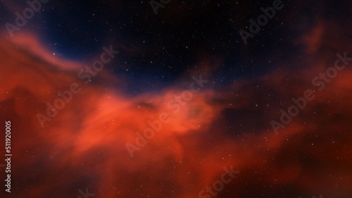 Space nebula, for use with projects on science, research, and education. Illustration 