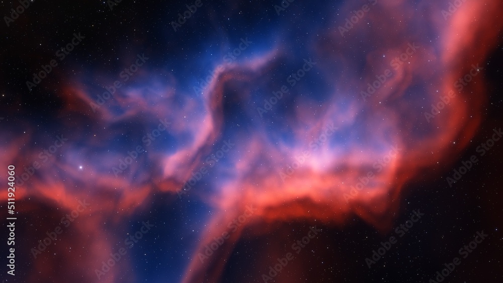 Space nebula, for use with projects on science, research, and education. Illustration
