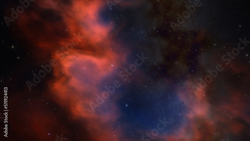 Space nebula, for use with projects on science, research, and education. Illustration 