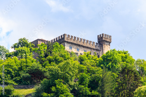 Sasso Corbaro Castle in Bellinzona, Switzerland. UNESCO World Heritage Site