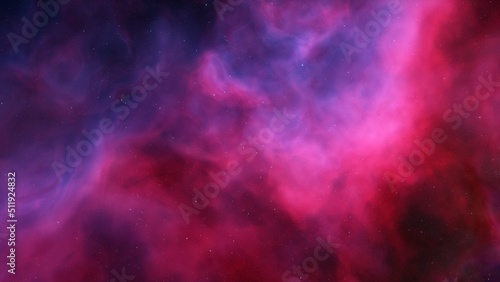 bright nebula, nebula in space, majestic red-purple nebula, beautiful space background 3D render 