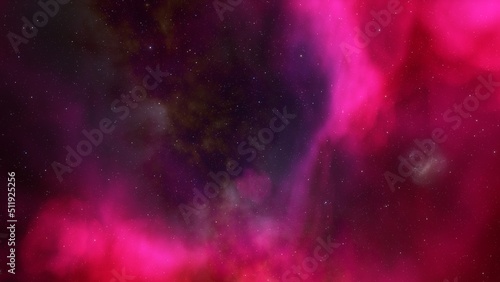 bright nebula, nebula in space, majestic red-purple nebula, beautiful space background 3D render 