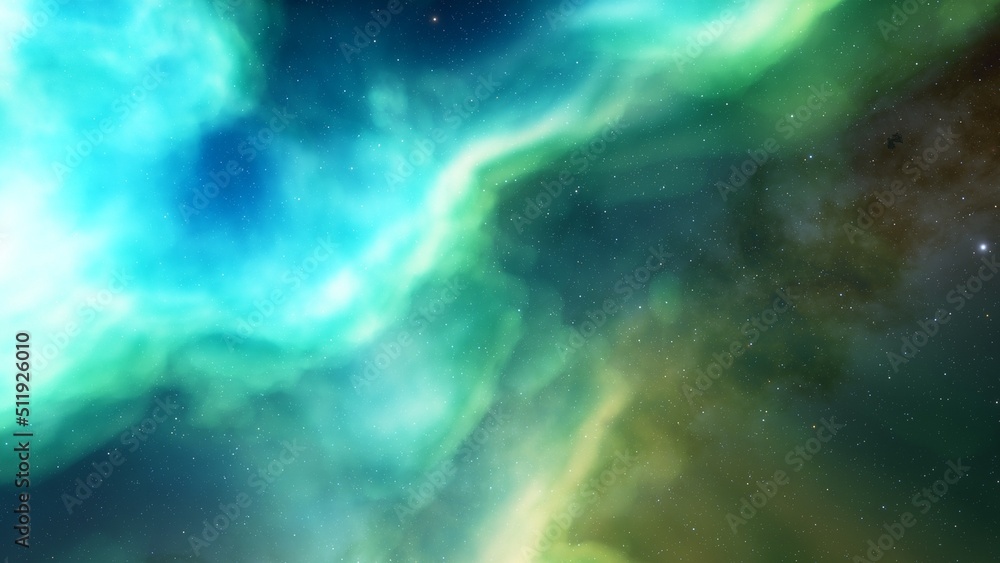 Fototapeta premium red-violet nebula in outer space, horsehead nebula, unusual colorful nebula in a distant galaxy, red nebula 3d render 