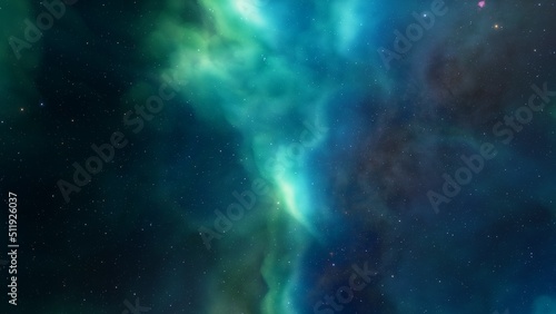 red-violet nebula in outer space, horsehead nebula, unusual colorful nebula in a distant galaxy, red nebula 3d render © ANDREI
