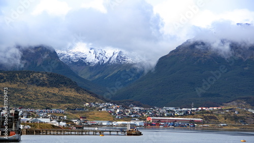 Pier in the harbor in Ushuaia, Argentina