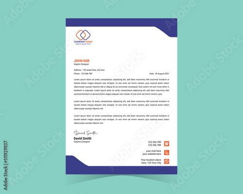 Corporate Letterhead Template Design