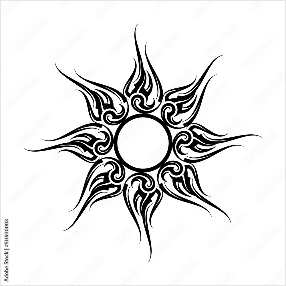 Tribal Tattoo Sun M_2206002 Tribal Tattoo Sun M_2206002
