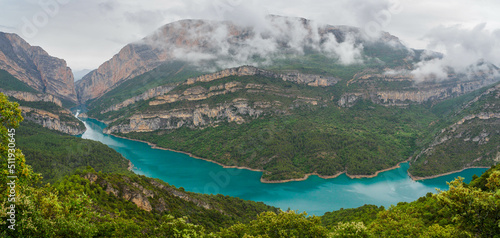 Fototapeta Naklejka Na Ścianę i Meble -  Montrebei gorge over Canelles reservoir , Catalonia, Spain.