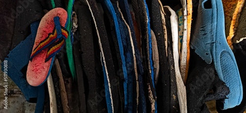 Photo of the caught garbage from the Atlantic Ocean