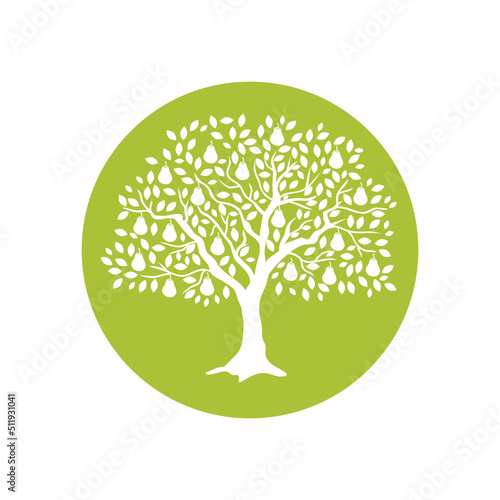 peer fruit tree svg icon