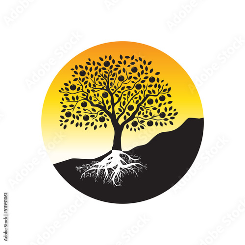 apple fruit tree svg icon