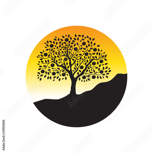apple fruit tree svg icon