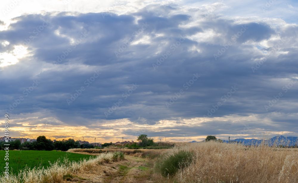 Ornamental clouds. A dramatic sky. Epic cloudy storm landscape. Soft sunlight. Panoramic image, texture, background, graphic resources, design, copy space. Meteorology, sky, hope, peace concept Ornamental clouds. A dramatic sky. Epic cloudy storm landscape. Soft sunlight. Panoramic image, texture, background, graphic resources, design, copy space. Meteorology, sky, hope, peace concept
