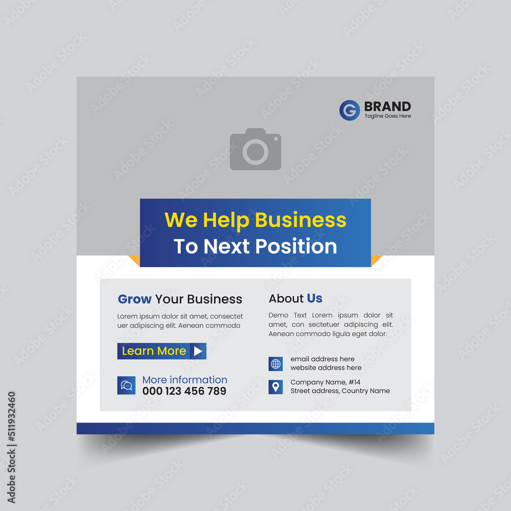 Digital marketing business social media post vector design template. Creative online advertising social media banner layout Digital marketing business social media post vector design template. Creative online advertising social media banner layout