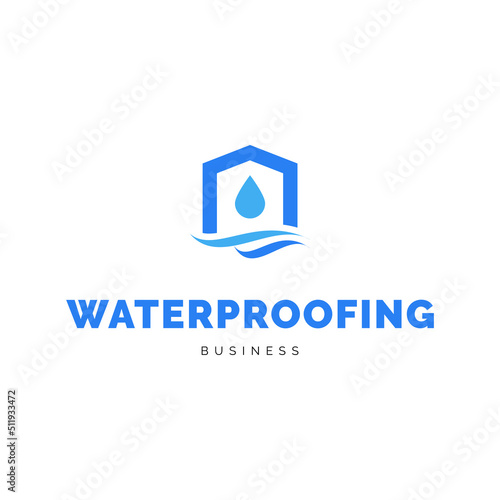 Basement waterproofing icon logo design inspiration