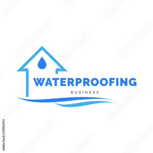 Basement waterproofing icon logo design inspiration