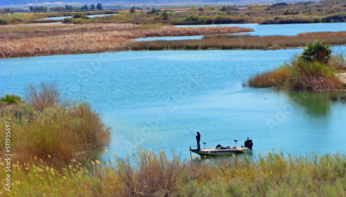 Bass fishing on Squaw lake (backwaters of Colorado River)  - About 35 minutes north of Yuma. Arizona   photo