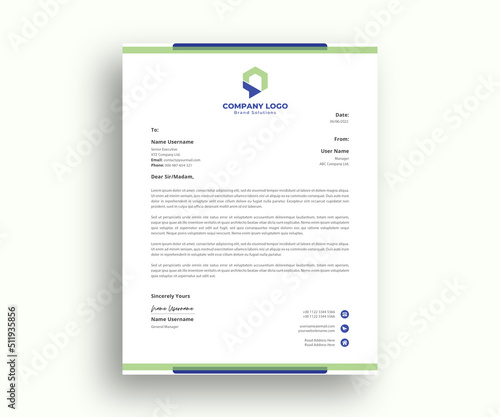 modern elegant unique business letterhead design