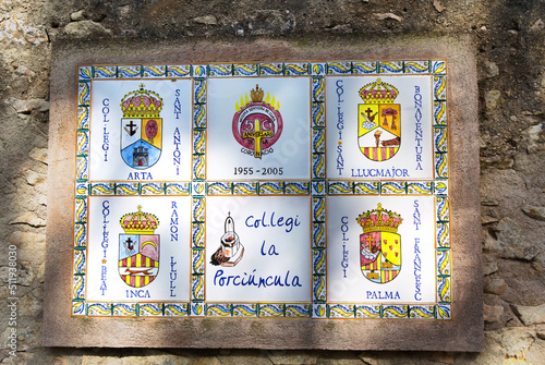 Santuary de Cura - painted tiles - Mallorca photo