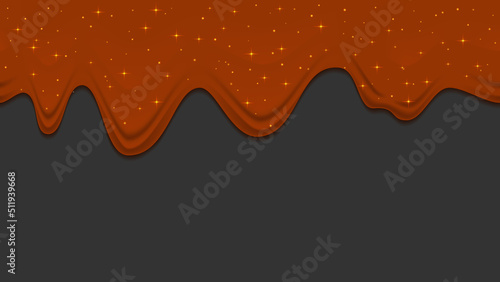 Dripping chocolate on dark background