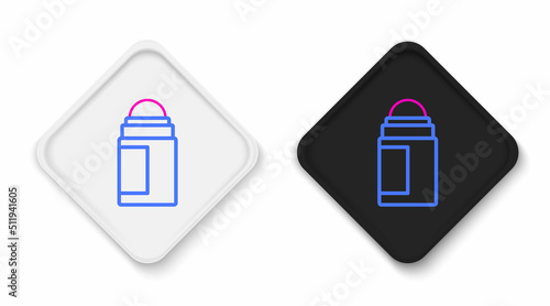 Line Antiperspirant deodorant roll icon isolated on white background. Cosmetic for body hygiene. Colorful outline concept. Vector