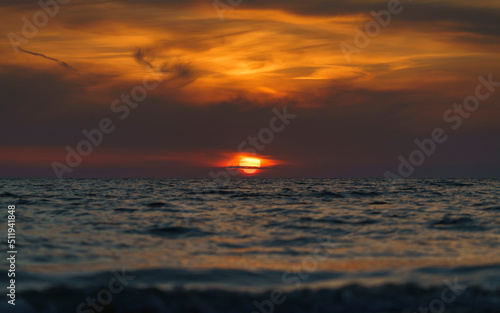 sunset over the sea