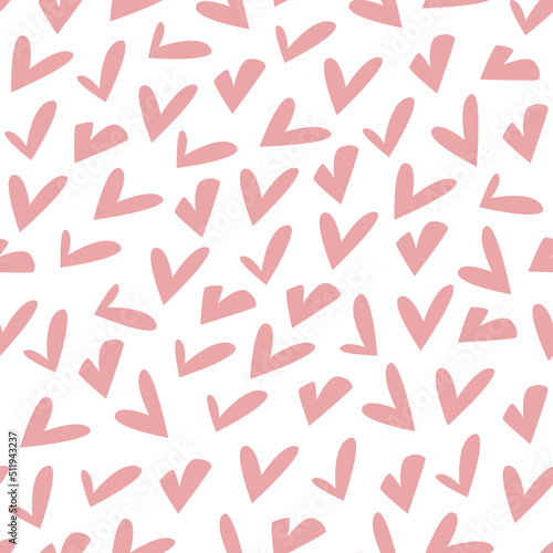 Hearts love seamless endless wrapping cover pattern background illustration