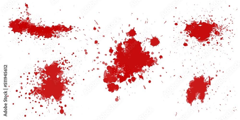 vector illustration of assorted ink splatters