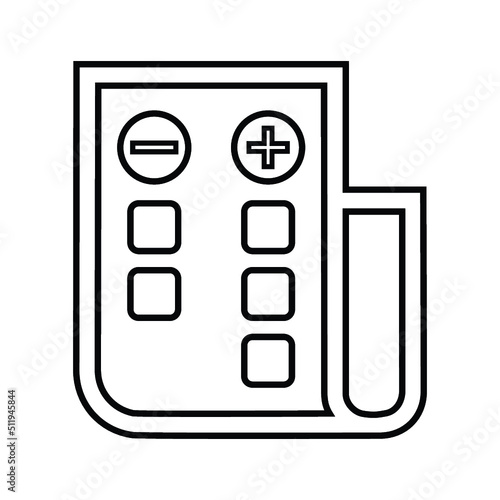 Cons, list, pros line icon. Outline vector.