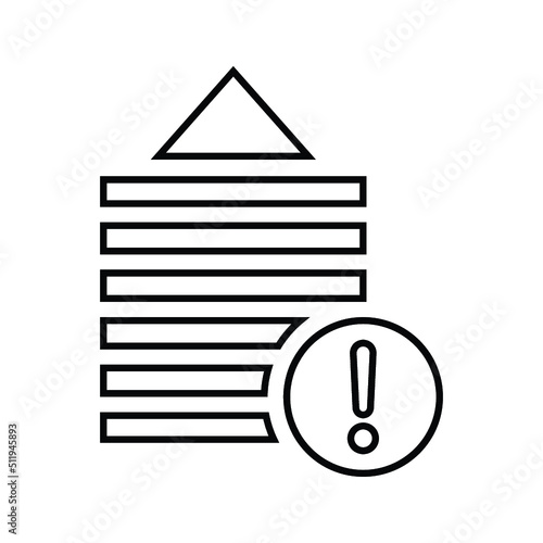 Move, rearrange outline icon. Line art vector.