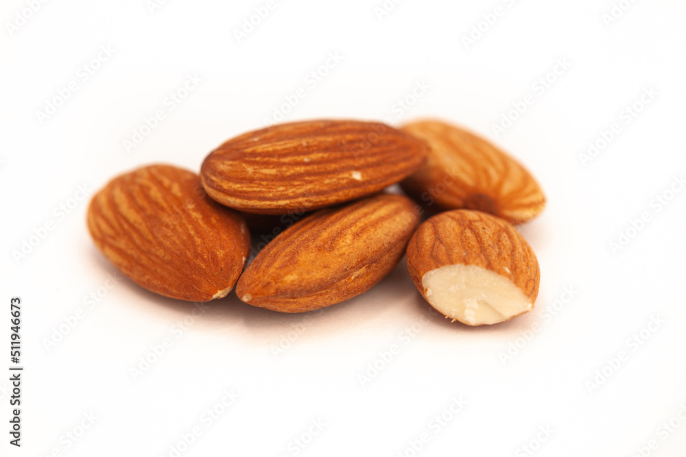 Delicious almond nut raw piece for vegan. Almond full macro shoot nuts healthy food ingredient Delicious almond nut raw piece for vegan. Almond full macro shoot nuts healthy food ingredient