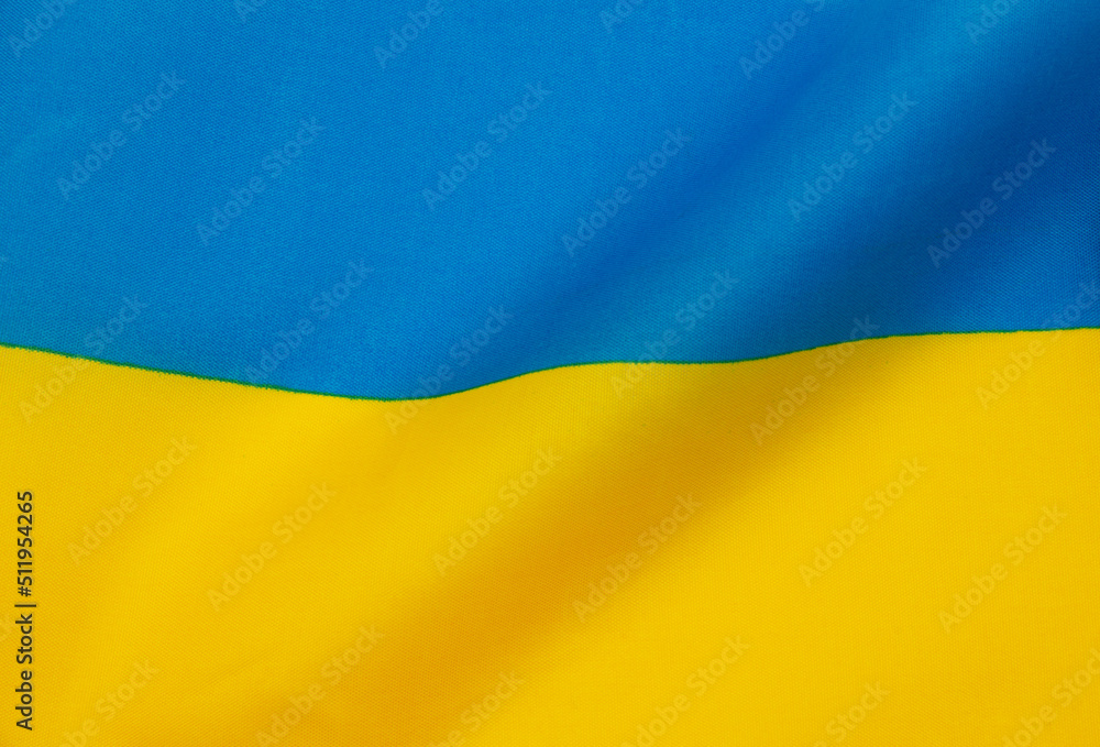 Ukraine flag with fabric texture Ukraine flag with fabric texture