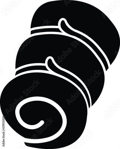 Black and White Cartoon Illustration Vector of a Rolled Up Sleeping Bag