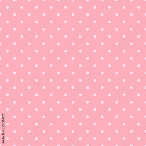 Pink polka dot seamless pattern