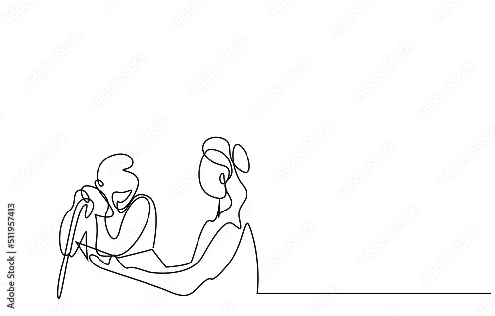 a young woman speaks giving support to an elderly person. elderly hospice support concept a young woman speaks giving support to an elderly person. elderly hospice support concept