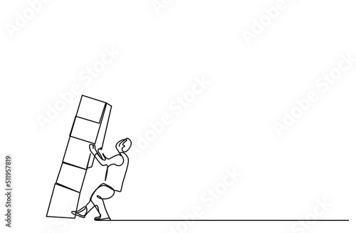 boxes falling on an employee in a row at a workplace