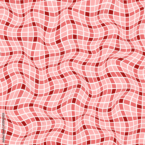 Vector seamless tartan pattern with optical illusion. Design for wrapping paper, wallpaper, textile, stationery.