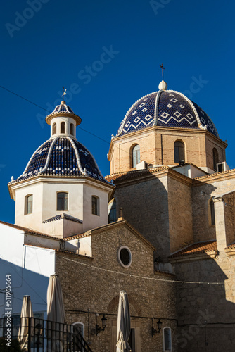Blue domes of the Church of Our Lady of Consolation of Altea.