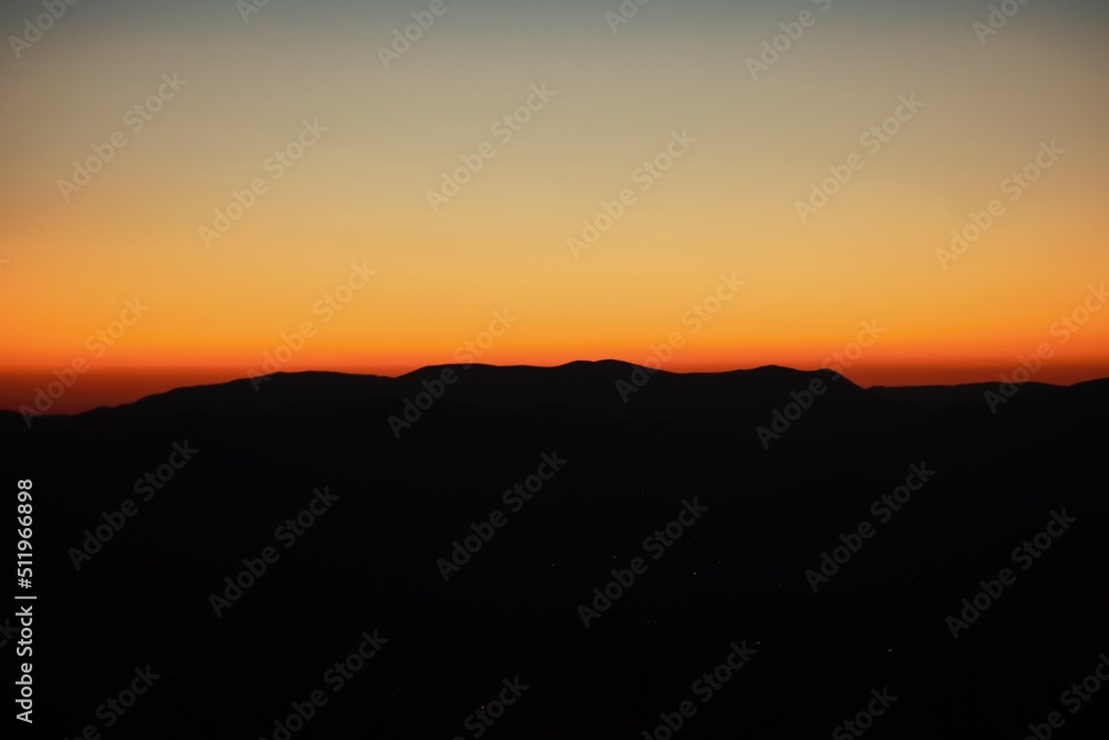 sunset in the mountains, Blairsville GA 