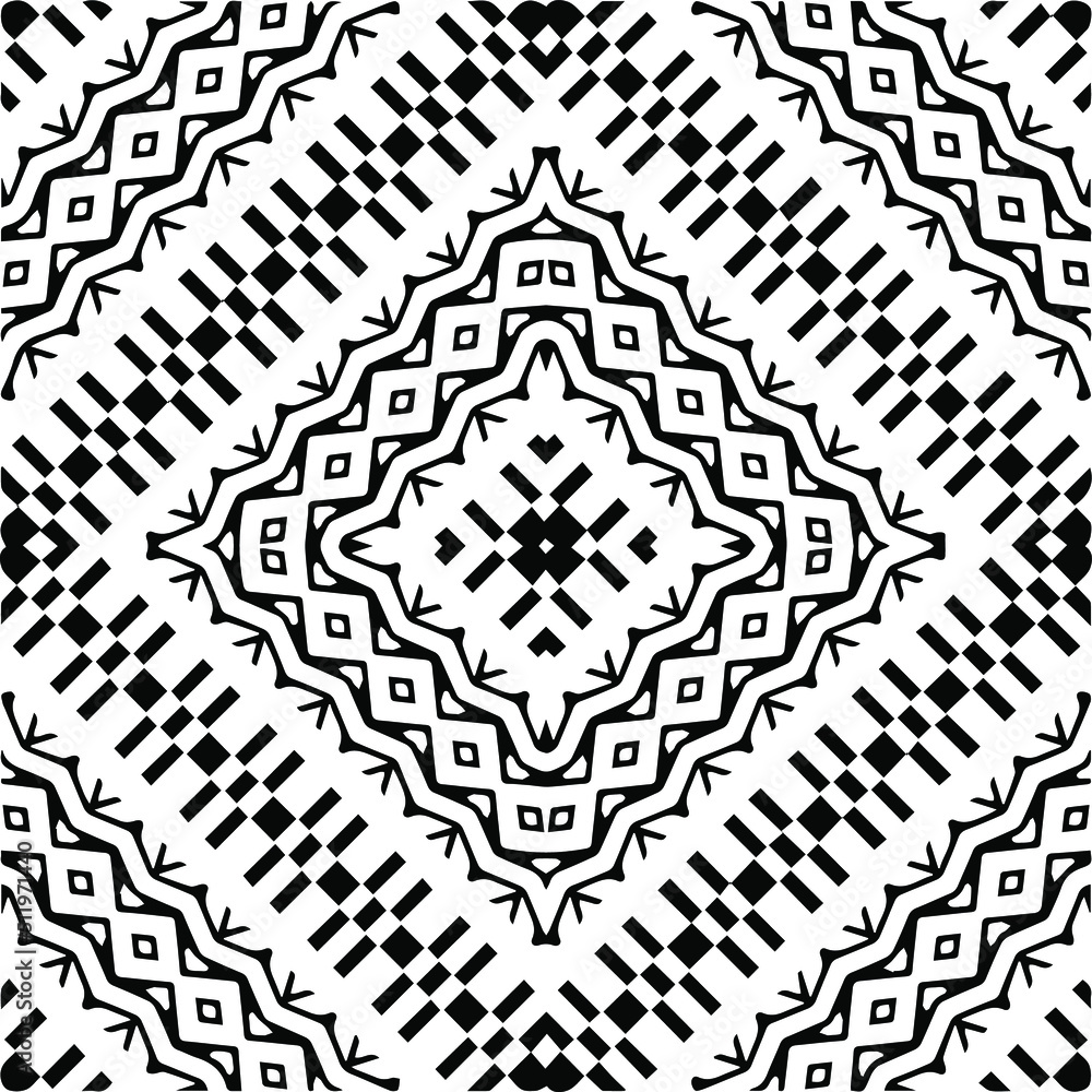 Abstract geometric seamless pattern. Black and white vector background. monochrome mandala. Abstract geometric seamless pattern. Black and white vector background. monochrome mandala.